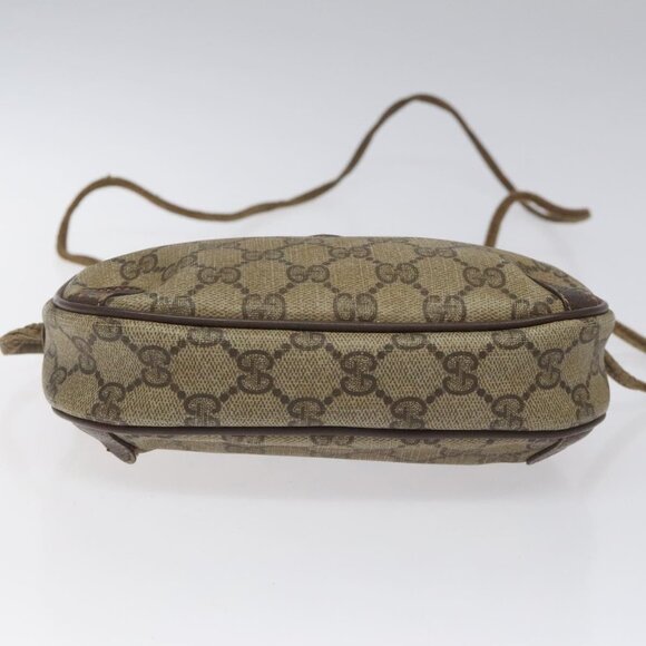 GUCCI GG Supreme Web Sherry Line Shoulder Bag PVC Beige 156 02 066 Auth BD867 - Picture 6 of 16